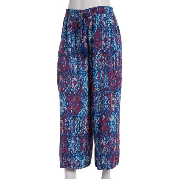 Womens Preswick & Moore&#174; Medallion Gauze Crop Casual Pants