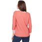 Plus Size Emaline Key Items 3/4 Sleeve V Neck Textured Tee - image 2