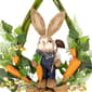 Northlight Seasonal Farmer Bunny Moss Teardrop Easter Wreath - image 6