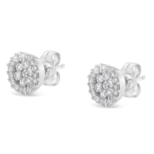Diamond Classics&#8482; 1/2ctw. Diamond Floral Cluster Stud Earrings