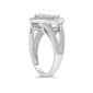Haus of Brilliance 1/3ctw Invisible Set Diamond Beaded Halo Ring - image 4