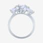 Gemstone Classics™ Lab Grown White Sapphire & Opal Floral Ring - image 2