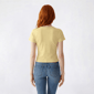 Juniors No Comment Star Denim Applique Baby Tee - Star - image 2