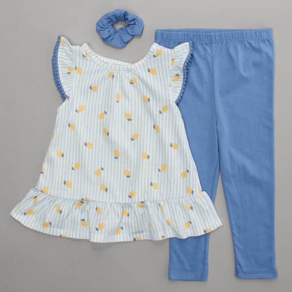 Toddler Girl Rene Rofe(R) 3pc. Lemon Tunic & Leggings Set - image 
