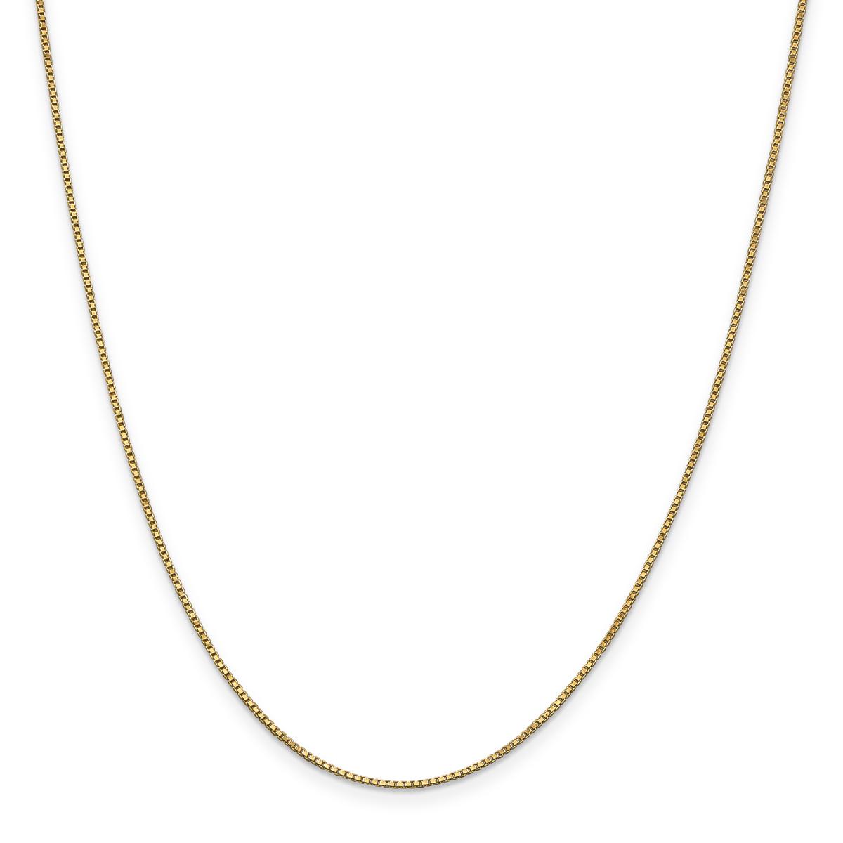 Unisex Gold Classics(tm) 1.0mm. 14kt. Gold Box Chain 14in. Necklace