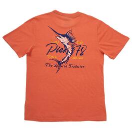 Mens Chaps Marlin Graphic Tee - Coral