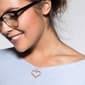 Sterling Silver 18kt. Rose Gold Dew Moissanite Pendant - image 5