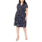 Plus Size MSK Short Sleeve Ditsy Floral Chiffon A-Line Dress - image 3