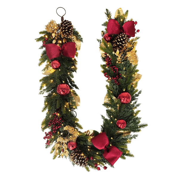 Puleo International 6ft. Pre-Lit Adorned Garland