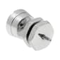 Mens Lynx Stainless Steel Mano Stud Black Diamond Round Earring - image 3