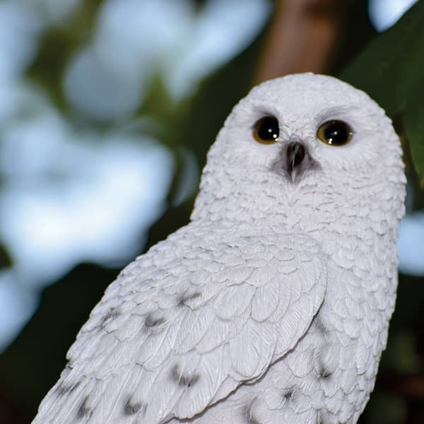 Hi-Line Gift Small Snowy Owl Garden Statue