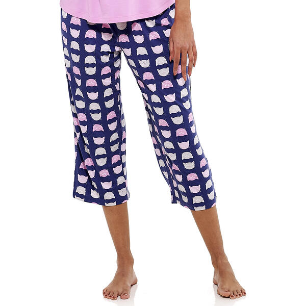 Petite Hanes&#40;R&#41; Cat-Tastic Poly Spandex Capri Pajama Pants - image 