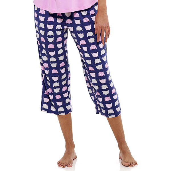 Womens Hanes&#40;R&#41; Cat-Tastic Poly Spandex Capri Pajama Pants - image 