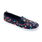 Womens Ashley Blue Canvas Twin Gore Butterfly Flats - image 1