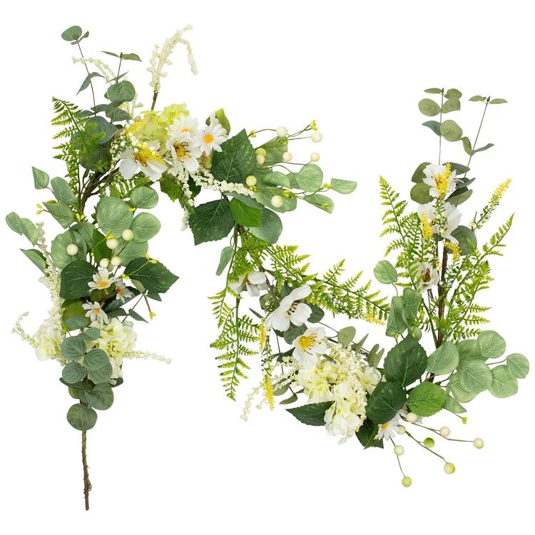 Northlight Seasonal Artificial Hydrangea & Eucalyptus Garland