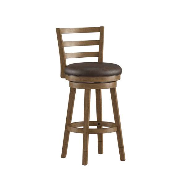 HH2 Home Ronan Slat Ladder Back Adjustable Height Swivel Stool