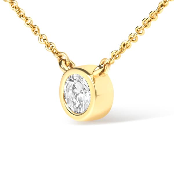 Haus of Brilliance 10kt. Gold 1/2ctw. Diamond Round Pendant