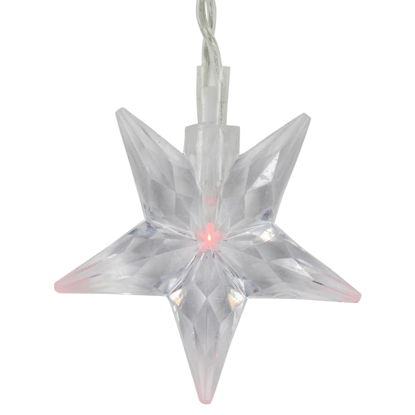 Northlight 29.5ft. LED Multi-Color Stars Icicle Christmas Lights