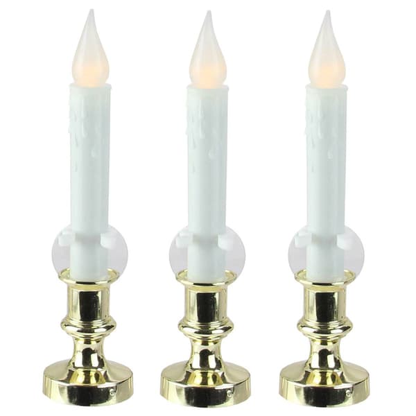 Northlight Seasonal Set of 3 LED Flickering Window Candle Lamps - image 