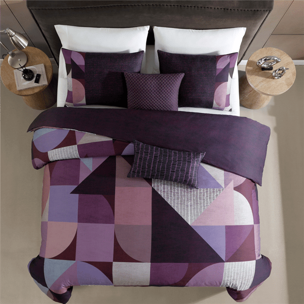 Bebejan Orchid Matrix 5pc. Reversible Comforter Set