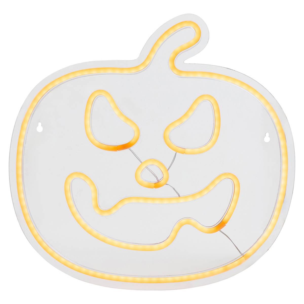 Northlight Seasonal 15in. Neon Jack-O-Lantern Window Silhouette