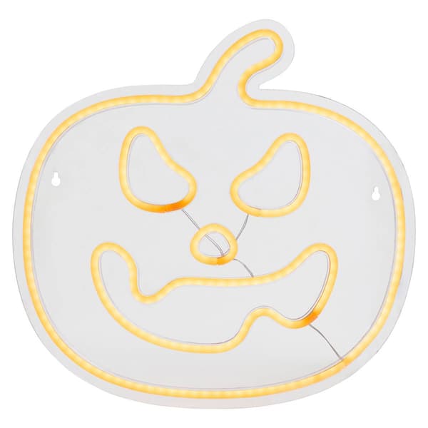Northlight Seasonal 15in. Neon Jack-O-Lantern Window Silhouette