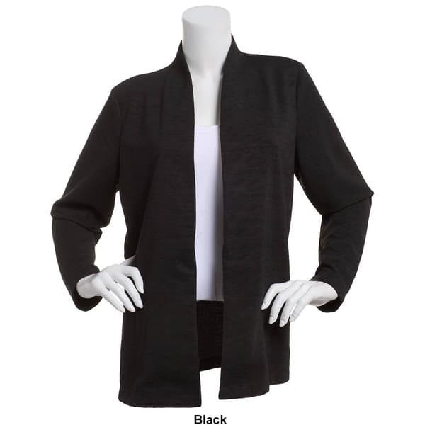 Petite Briggs Long Sleeve Jacquard Open Pocket Cardigan