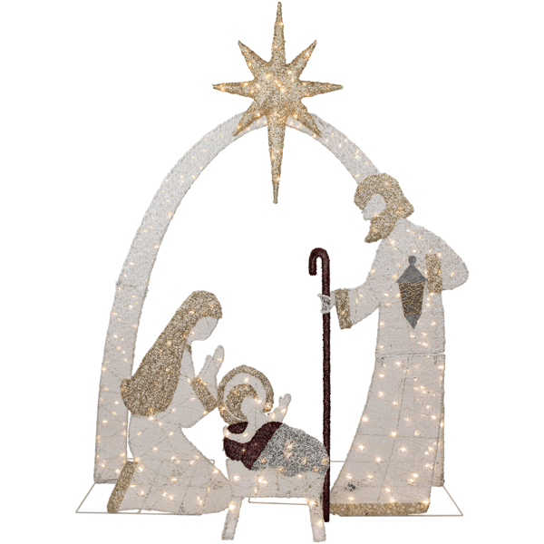 Northlight LED Holy Family Nativity Scene Outdoor Christmas Décor