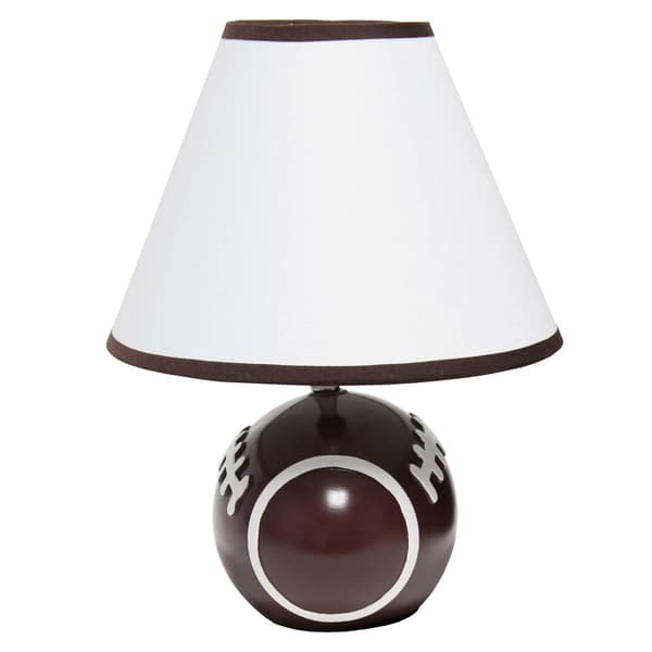 Simple Designs SportsLite 11.5in. Football Base Ceramic Lamp