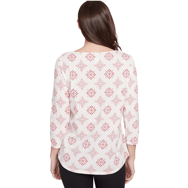 Womens Ruby Rd. Must Haves II Snowflake Medallion Tee