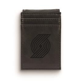 Mens NBA Portland Trail Blazers Faux Leather Front Pocket Wallet