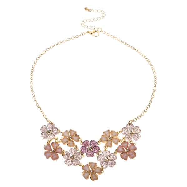 Ashley Cooper(tm) Double Row Flower Statement Necklace - image 