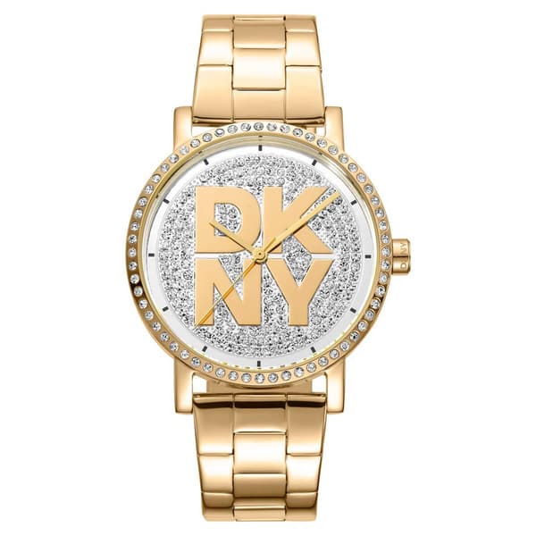 Womens DKNY Soho Logo Silver Dial Bracelet Watch - DK1L035M0215 - image 