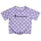 Girls (7-16) Champion® Checkered Meet & Greet Tie Front Tee - image 2