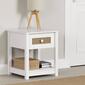 South Shore Balka White and Faux Printed Rattan End Table - image 2