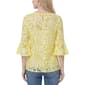 Womens NY Collection Flounce Sleeve Scroll Embroidery Blouse - image 2