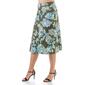 Womens 24/7 Comfort Apparel Floral Elastic Waist Skirt - image 2