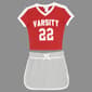 Girls (7-14) Tween Diva Varsity Tee w/ French Terry Dolphin Skort - image 1