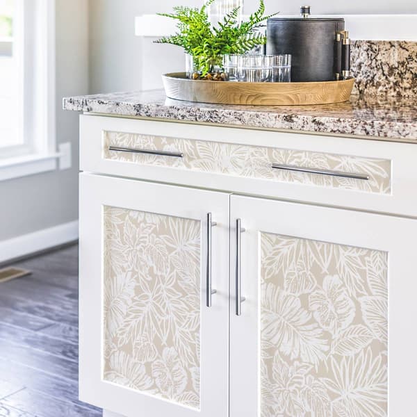 RoomMates® Beige Batik Tropical Leaf Peel & Stick Wallpaper
