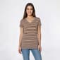Womens Hasting & Smith Short Sleeve Stripe V Neck Tee - image 2