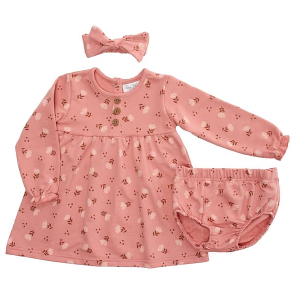 Baby Girl (12-24M) Rene Rofe(R) 3pc. Floral Long Sleeve Dress Set - image 