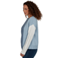 Womens Skye’s the Limit Icy Blue Sparkle Long Sleeve Colorblock - image 4