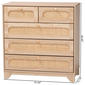 Baxton Studio Elsbeth Oak Brown Wood 5-Drawer Storage Cabinet - image 9