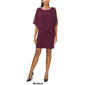 Womens MSK Solid Chiffon Capelet Rhinestone Cross Back Dress - image 5