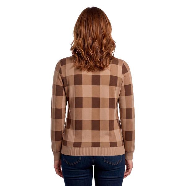 Petite Emily Daniels Long Sleeve Pullover Hacci Sweater - Tan
