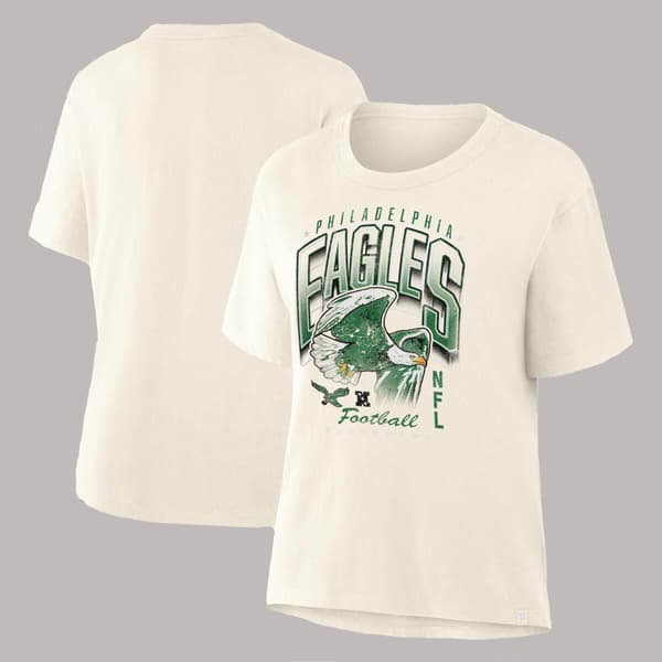 Mens NFL Philadelphia Eagles Historic Mascot Ladies Short Sleeve