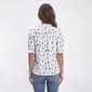 Womens Emily Daniels Beach Motif Waffle Button Front Blouse - image 2