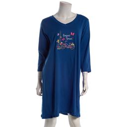Womens Rene Rofe(R) 3/4 Sleeve Paris Bonjour Amour Nightshirt