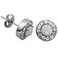 Dainty Sterling Silver Round Stud Earrings - image 1