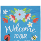Northlight Welcome to Our Home Blue Floral Outdoor House Flag - image 6